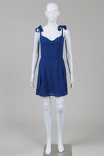 Load image into Gallery viewer, Reformation royal blue organza mini sundress (12)
