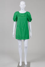 Load image into Gallery viewer, 3.1 Phillip Lim green floral jaquard baby doll dress (0)
