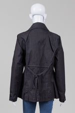 Load image into Gallery viewer, Three Stones charcoal jacket with floral lining (L)
