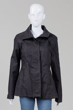 Load image into Gallery viewer, Three Stones charcoal jacket with floral lining (L)
