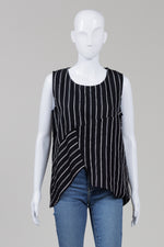 Load image into Gallery viewer, Naya black &amp; white stripe sleeveless shell (1) * New with tags
