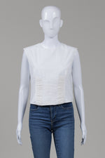 Load image into Gallery viewer, Dries Van Noten, white sleeveless shell (42)
