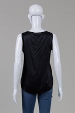 Load image into Gallery viewer, Max Mara Leisure black silk sleeveless shell
