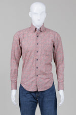 Load image into Gallery viewer, Naked &amp; Famous Pink/Charcoal Mini Floral Shirt (S)
