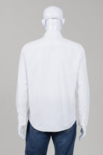 Load image into Gallery viewer, Marni White Shirt w/ Blue/Black Print Bib Design (48)
