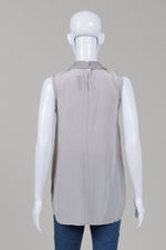 Load image into Gallery viewer, Emporio Armani Grey Sleeveless Top w/ Knitted Cowl Neckline (38)
