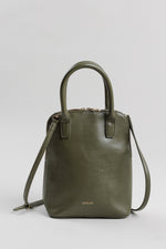 Load image into Gallery viewer, Matt &amp; Nat olive green vegan leather shoulder bag.
