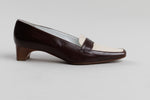 Load image into Gallery viewer, Fratelli Rossetti brown and beige leather loafer pumps with a square toe and 1.5” block heel (35.5)
