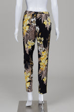 Load image into Gallery viewer, Frank Lyman black floral pants with side stripe (4)
