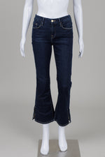 Load image into Gallery viewer, Frame LeCrop Mini Boot Blue Jeans with Side Slit (26)
