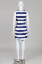 Load image into Gallery viewer, Brooks Brothers Navy &amp; White Striped Sheath Dress (2)
