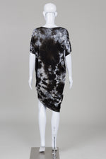 Load image into Gallery viewer, Mij Dark Brown Tie Dye Wedge Shaped Dress (S)
