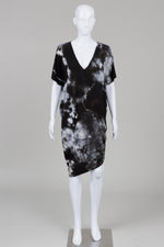Load image into Gallery viewer, Mij Dark Brown Tie Dye Wedge Shaped Dress (S)
