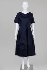 Load image into Gallery viewer, COS Navy Blue Short Sleeve Fit and Flare Midi Dress (12)
