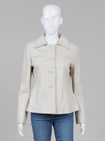 Load image into Gallery viewer, Elikaen Beige Leather Button Jacket (Asian L) *Almost new

