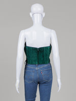Load image into Gallery viewer, Danier Green Suede Bustier (12)
