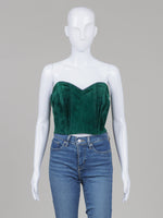 Load image into Gallery viewer, Danier Green Suede Bustier (12)

