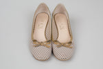 Load image into Gallery viewer, ZOCAL ‘Made in Italy’ white leather perforated kitten heel (37.5)
