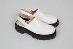 Load image into Gallery viewer, POPPY BARLEY White Leather lug mules. *Some minor marks and creasing. (7)

