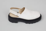 Load image into Gallery viewer, POPPY BARLEY White Leather lug mules. *Some minor marks and creasing. (7)

