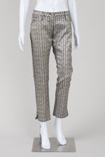 Load image into Gallery viewer, Sass &amp; Bide silver and gold metallic print jeans (32)

