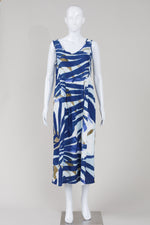 Load image into Gallery viewer, Jams World sleeveless blue print midi dress (XS)
