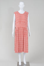 Load image into Gallery viewer, Boden tomato and cream sleeveless multiprint floral dress (22)
