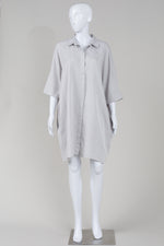 Load image into Gallery viewer, COS buttoned front pale grey short sleeved button front dress (S)
