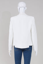 Load image into Gallery viewer, Sandro white jacquard crop blazer (40)
