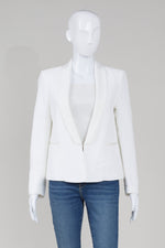 Load image into Gallery viewer, Sandro white jacquard crop blazer (40)
