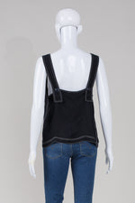 Load image into Gallery viewer, Alice McCall black with white top stitching V-neck sleeveless top (6)
