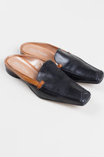 Load image into Gallery viewer, Stephane de Raucourt black and brown leather square toe mules (7)
