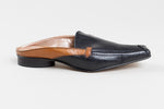 Load image into Gallery viewer, Stephane de Raucourt black and brown leather square toe mules (7)
