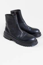 Load image into Gallery viewer, Marsell black leather ankle boots with side zipper (43)

