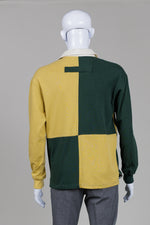 Load image into Gallery viewer, House of Sunny Mustard &amp; Green Long Sleeve Polo T  (S)
