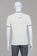 Load image into Gallery viewer, Fred Perry Ecru Ribbed Jersey T-shirt (S) *new with tags $115
