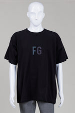 Load image into Gallery viewer, Fear of God Black T-shirt with logo (L) *like new
