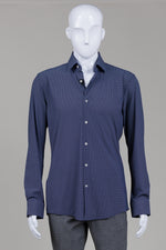Load image into Gallery viewer, Boss Blue Print Long Sleeve Slim Fit Shirt (M)
