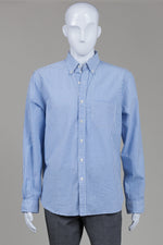 Load image into Gallery viewer, Boss Blue Grey Long Sleeve Slim Fit Shirt (M)
