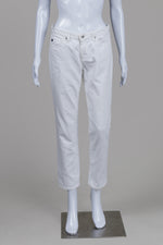 Load image into Gallery viewer, AG The Prima Mid-Rise Cigarette White Denim Jeans (27)
