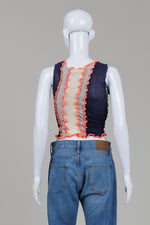 Load image into Gallery viewer, Rua Carlota Women's Multi Colour One-of-a-Kind Upcycled Knit Sleeveless Top

