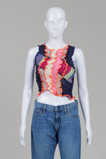 Load image into Gallery viewer, Rua Carlota Women's Multi Colour One-of-a-Kind Upcycled Knit Sleeveless Top
