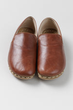 Load image into Gallery viewer, ATLANTIS handmade brown leather loafer brand new condition (7-7.5)
