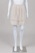 Load image into Gallery viewer, Halston Beige Short Skirt with Elasticized Waist (L)
