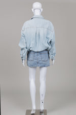Load image into Gallery viewer, Haikure NWT Tatum Lipari Two Tone Denim Mini Dress in Blue
 (S)
