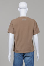 Load image into Gallery viewer, Fear of God Essentials Khaki Green Classic T-shirt with rubberized logo relaxed fit (12)
