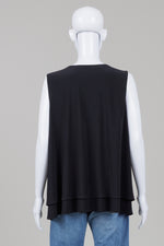 Load image into Gallery viewer, Joseph Ribkoff Black sleeveless double layered top

