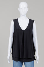 Load image into Gallery viewer, Joseph Ribkoff Black sleeveless double layered top

