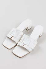 Load image into Gallery viewer, Kennel Schmenger white leather block heel mules (41)
