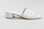 Load image into Gallery viewer, Kennel Schmenger white leather block heel mules (41)

